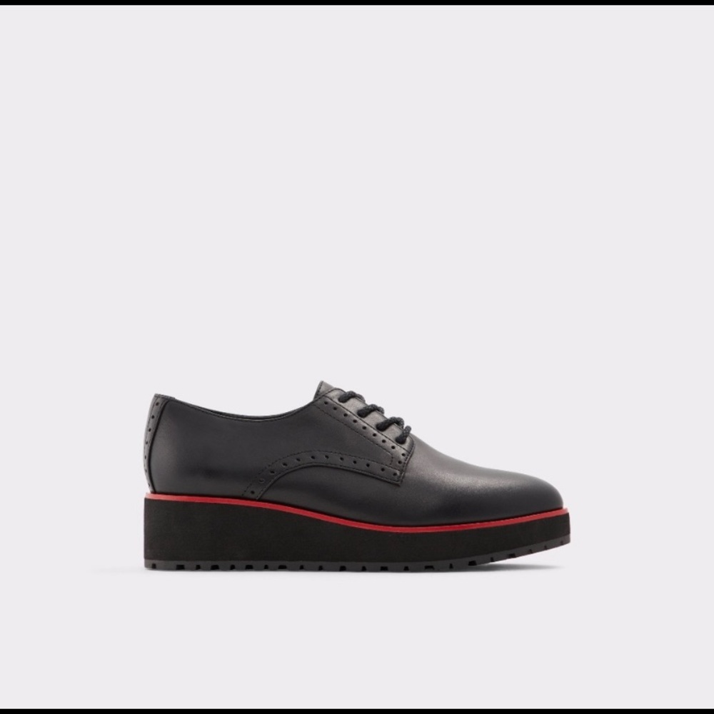 Aldo wedge Oxford black shoes